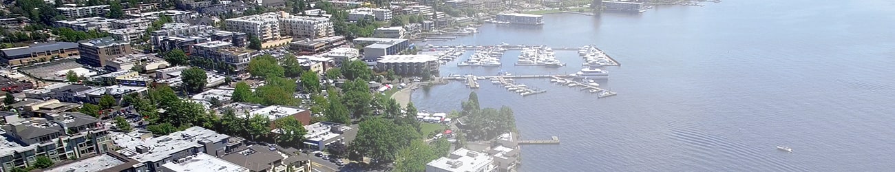 Kirkland, WA Waterfront Aerial Panorama