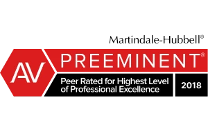 Martindale-Hubbell / AV PREEMINENT / Peer Rated for Highest Level of Professional Excellence 2018 - 
